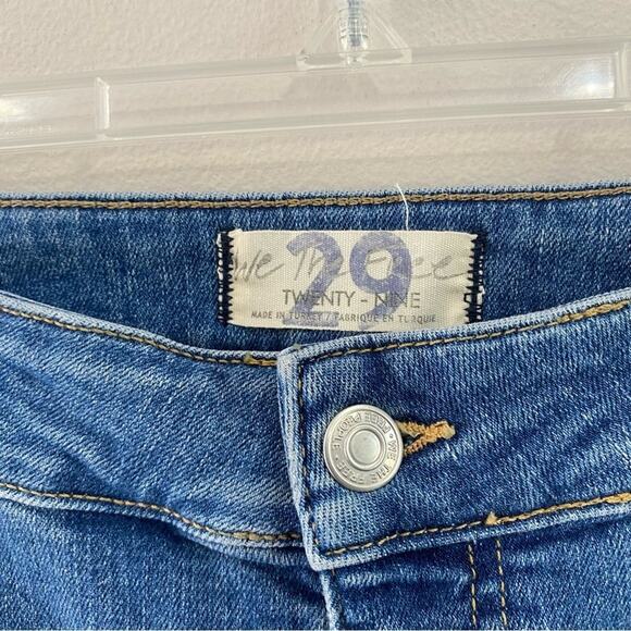Free People We The Free Cross My Heart Slim Straight High Rise Jeans Sz 29 - Picture 4 of 12